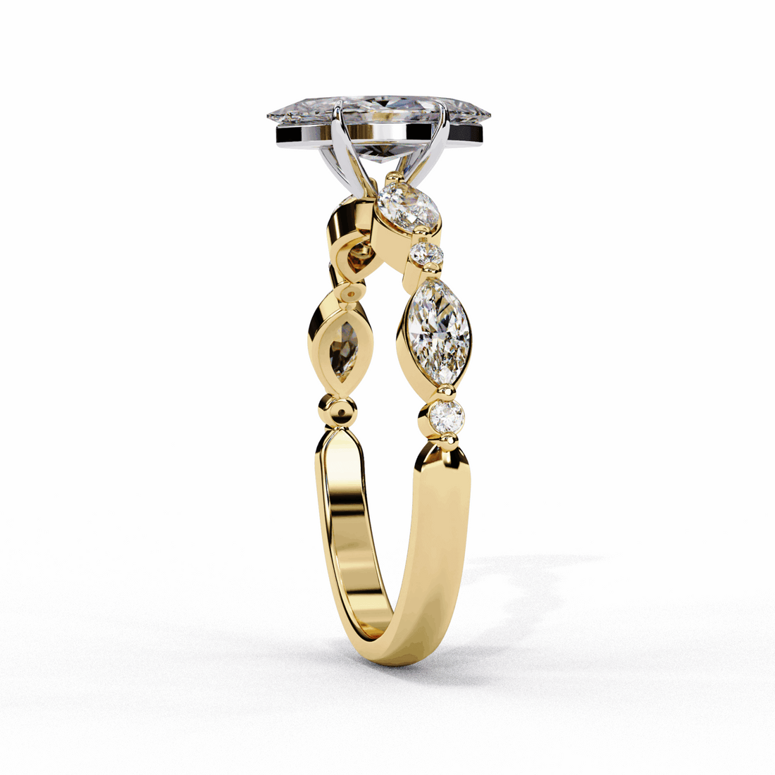 1.75 Carat Marquise Endless Love Solitaire Ring in Moissanite | House of Estara
