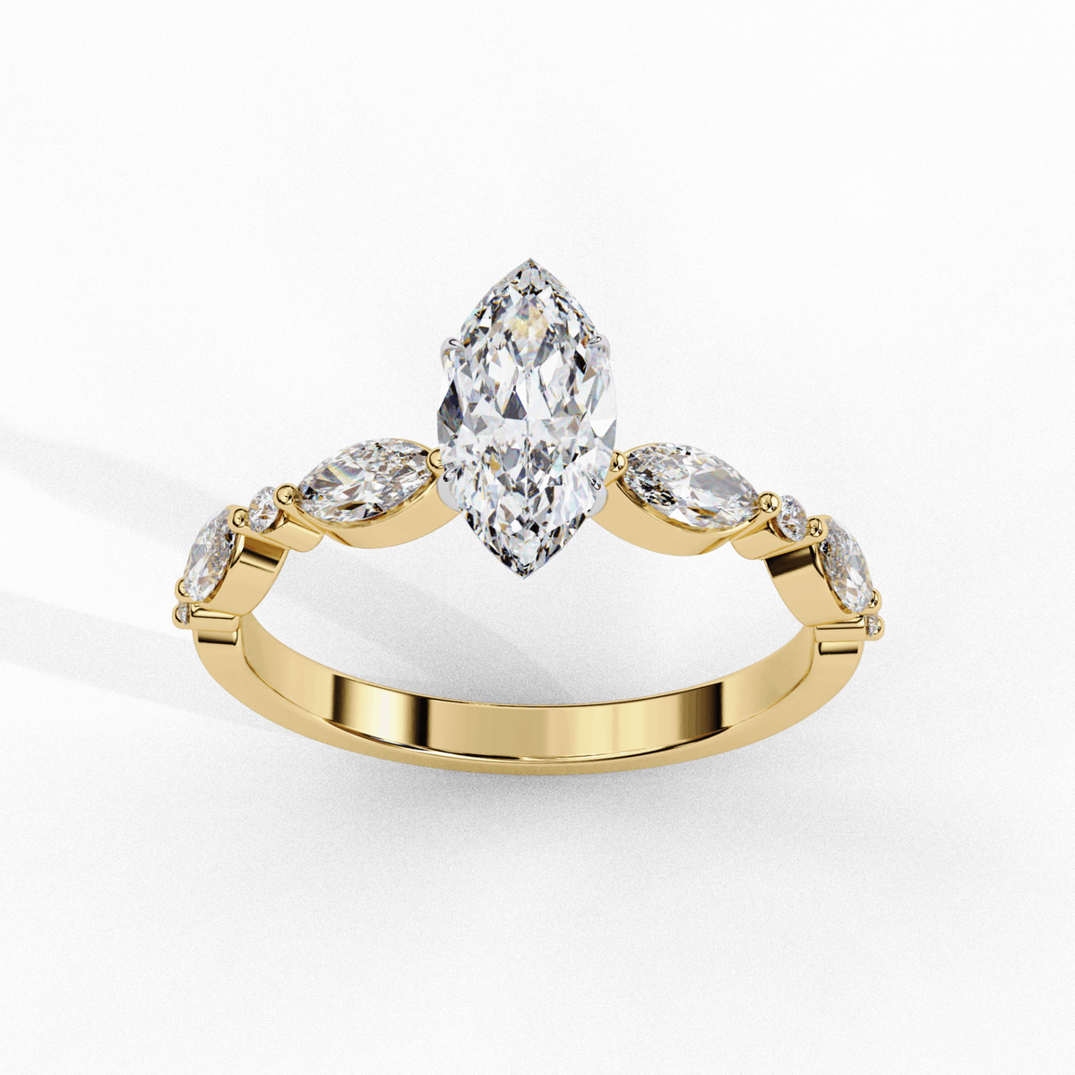 1.75 Carat Marquise Endless Love Solitaire Ring in Moissanite | House of Estara