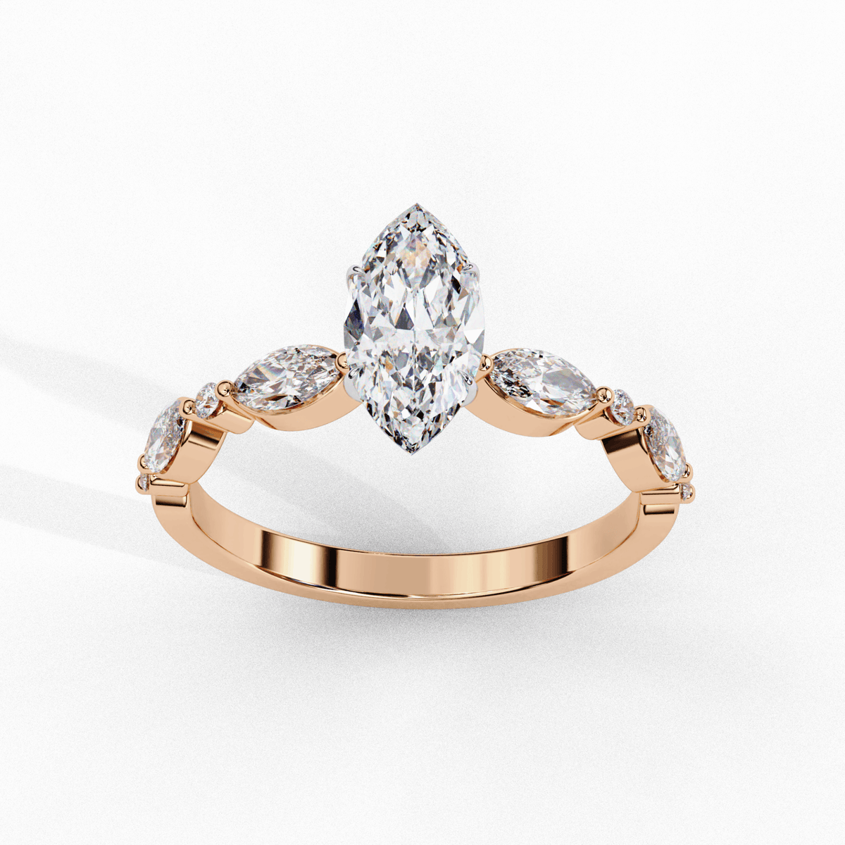 1.75 Carat Marquise Endless Love Solitaire Ring in Moissanite | House of Estara