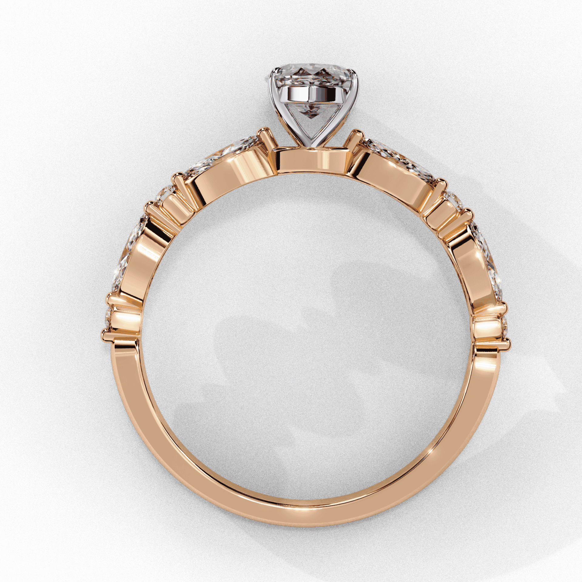 1.75 Carat Marquise Endless Love Solitaire Ring in Moissanite | House of Estara