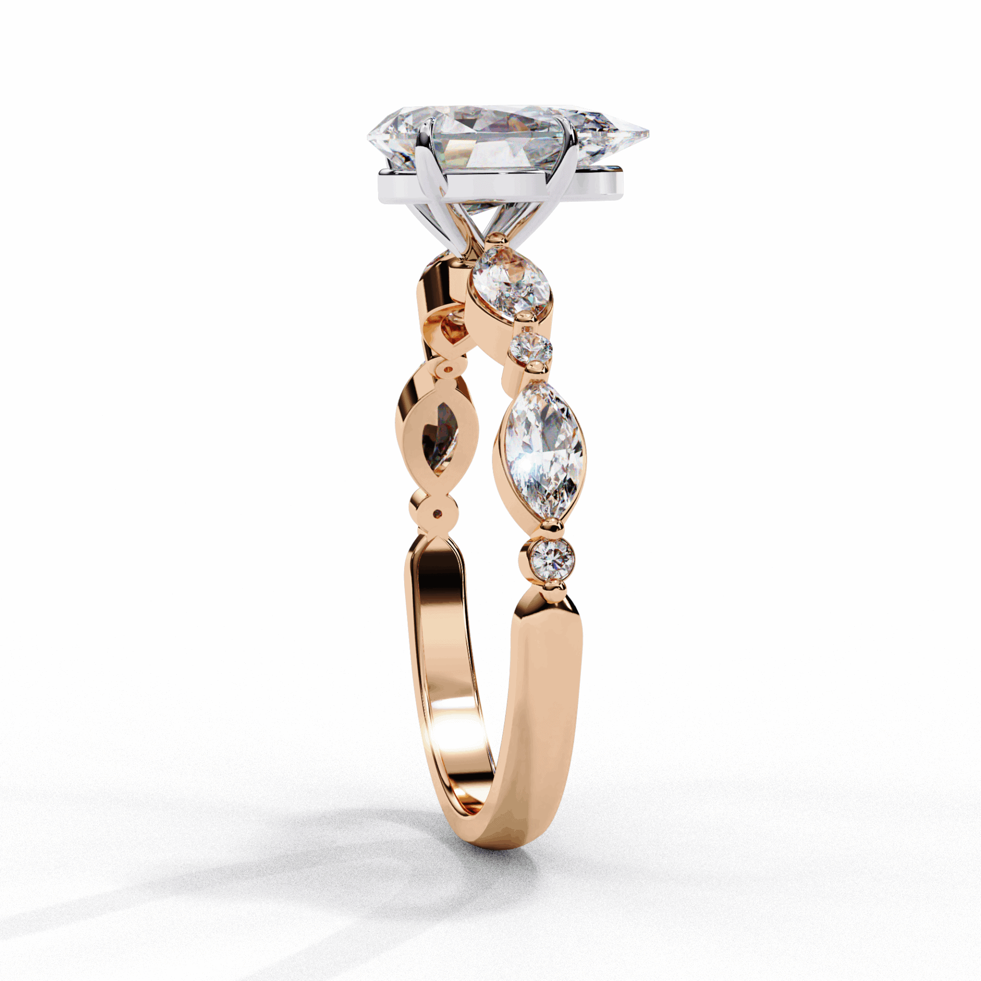 1.75 Carat Pear Endless Love Solitaire Ring in Moissanite | House of Estara