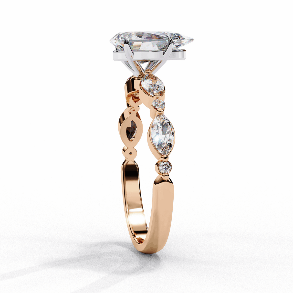 1.75 Carat Pear Endless Love Solitaire Ring in Moissanite | House of Estara