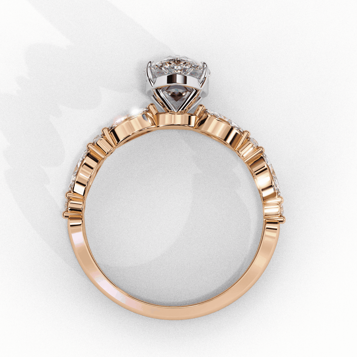 1.75 Carat Pear Endless Love Solitaire Ring in Moissanite | House of Estara
