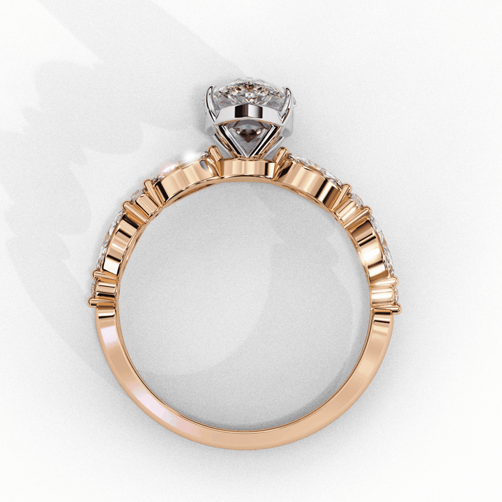 1.75 Carat Pear Endless Love Solitaire Ring in Moissanite | House of Estara