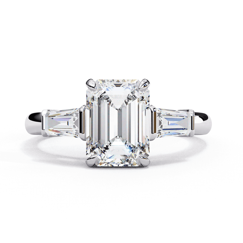The Edit Emerald Three Stone