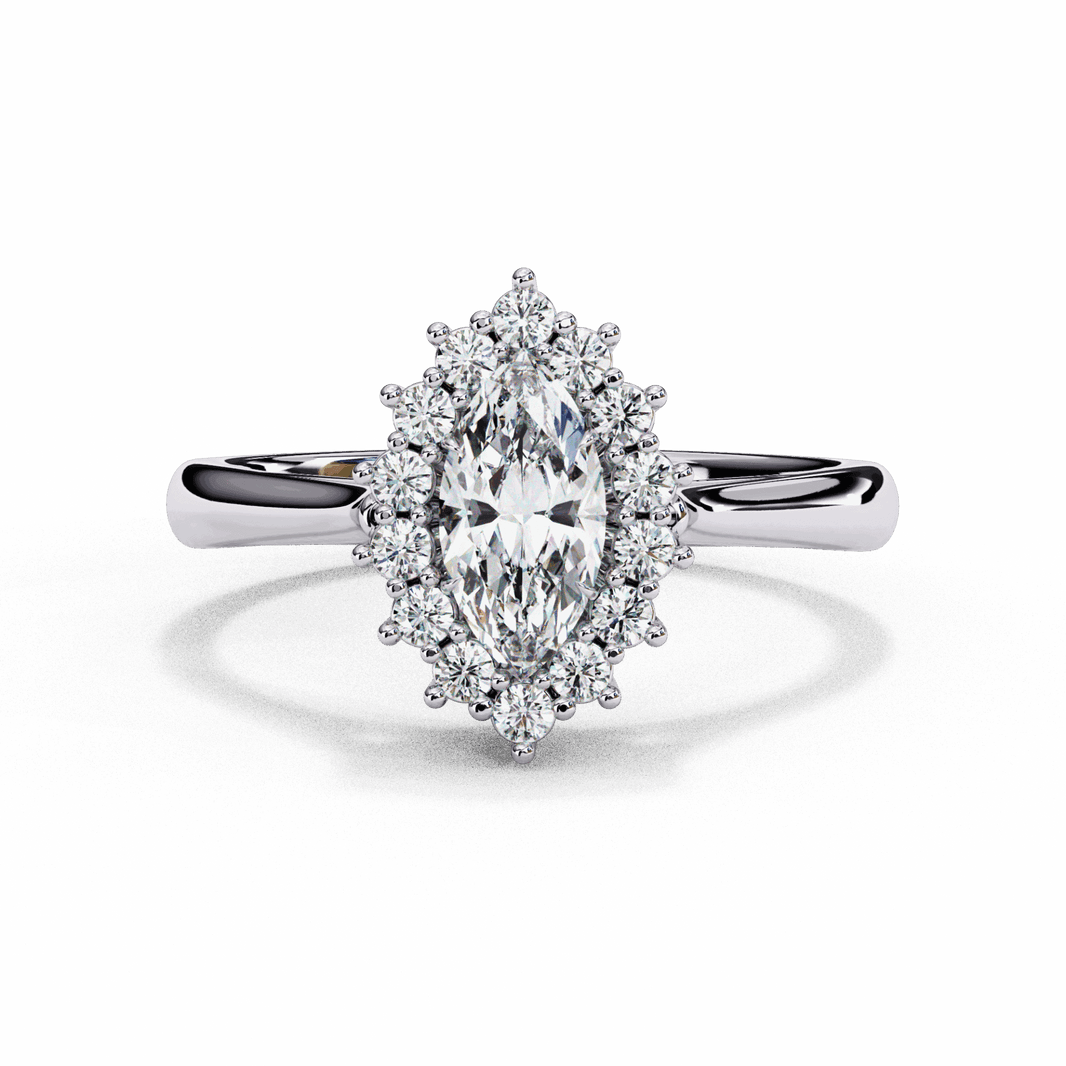 0.75 Carat Marquise Timeless Solitaire Ring in Moissanite | House of Estara