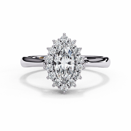 0.75 Carat Marquise Timeless Solitaire Ring in Moissanite | House of Estara