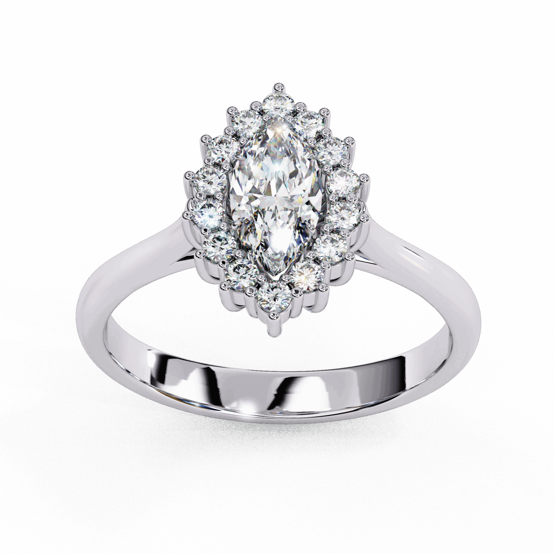 0.75 Carat Marquise Timeless Solitaire Ring in Moissanite | House of Estara