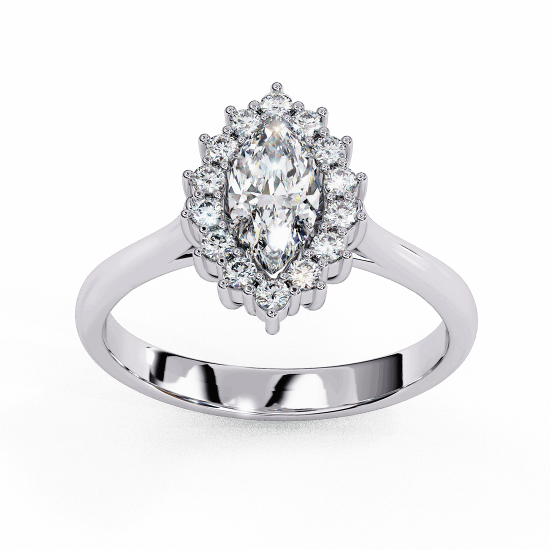0.75 Carat Marquise Timeless Solitaire Ring in Moissanite | House of Estara