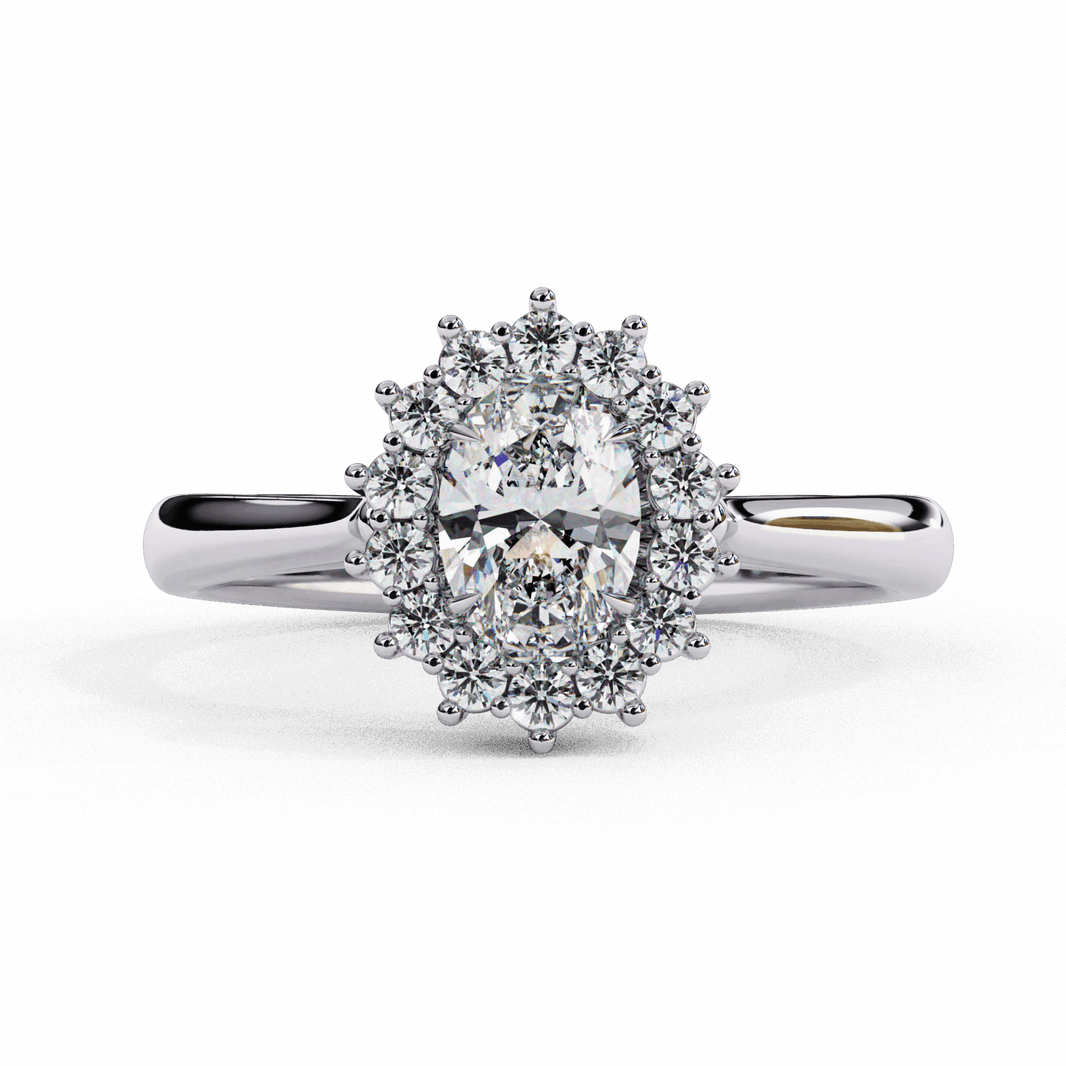 0.75 Carat Oval Timeless Solitaire Ring in Moissanite | House of Estara