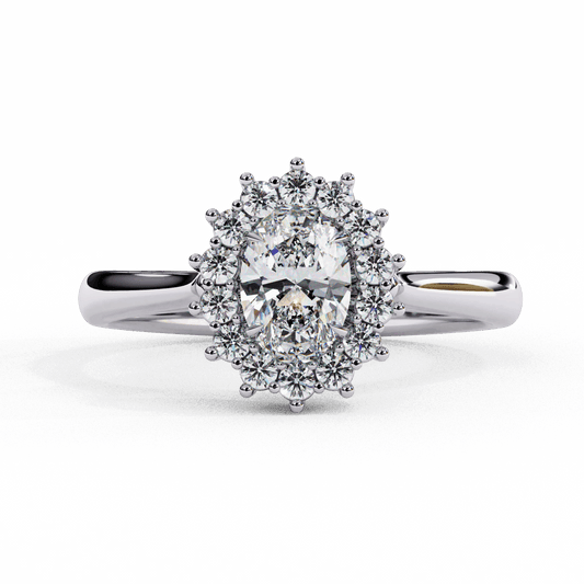 0.75 Carat Oval Timeless Solitaire Ring in Moissanite | House of Estara