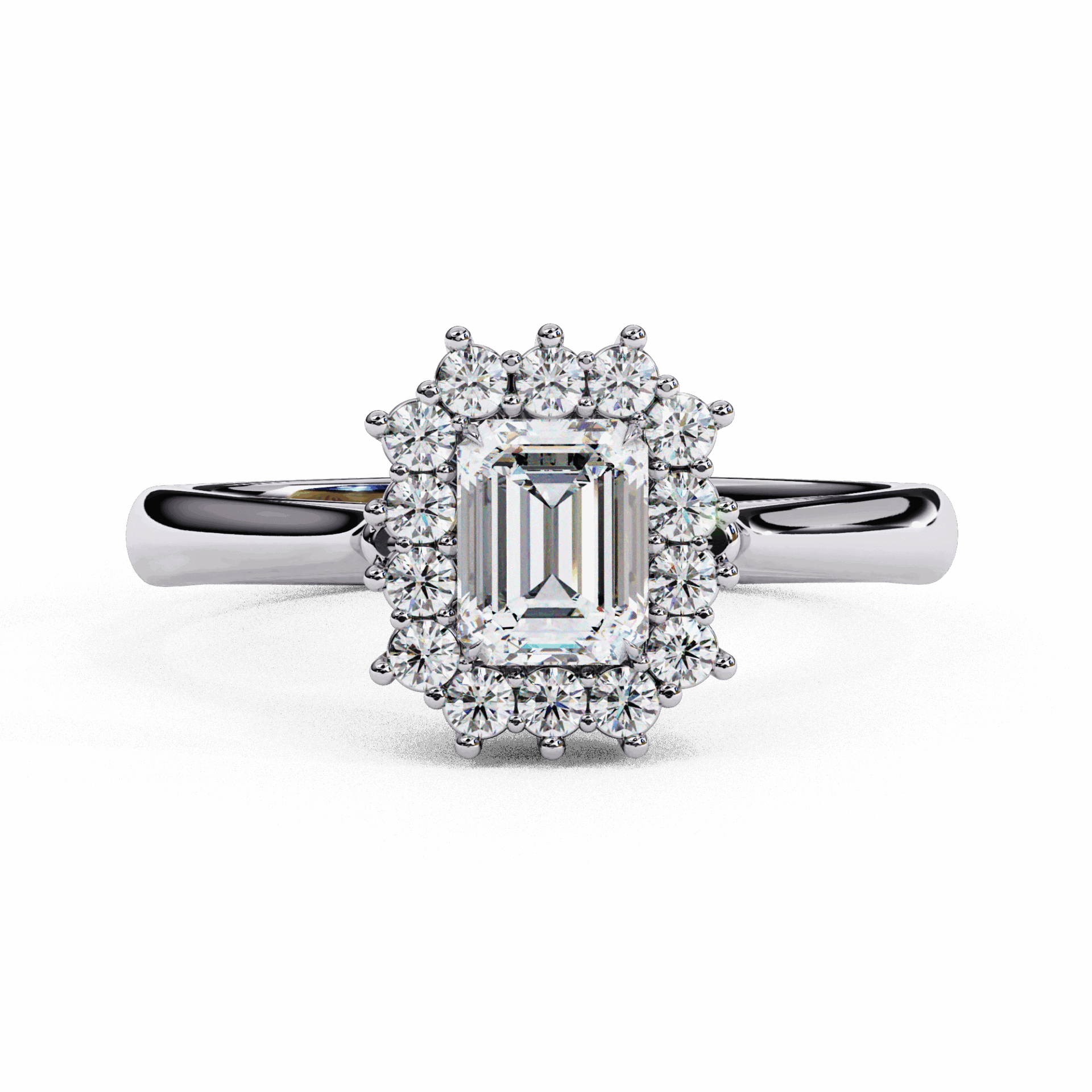 0.5 Carat Emerald Timeless Solitaire Ring in Moissanite | House of Estara