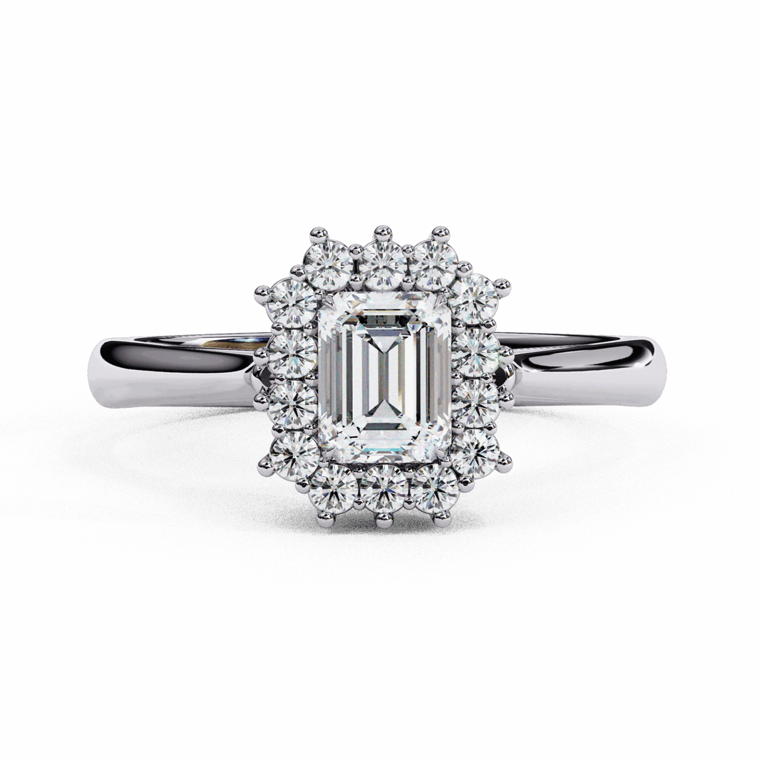 0.5 Carat Emerald Timeless Solitaire Ring in Moissanite | House of Estara