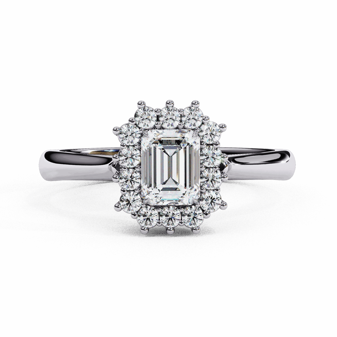 0.5 Carat Emerald Timeless Solitaire Ring in Moissanite | House of Estara