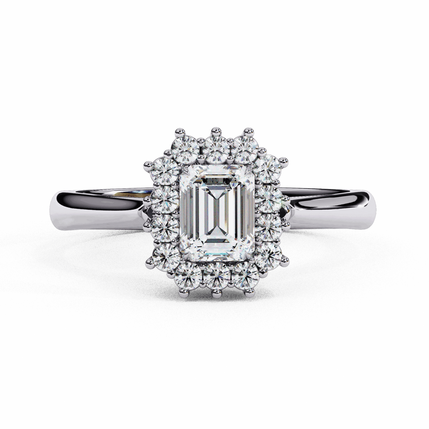 0.5 Carat Emerald Timeless Solitaire Ring in Moissanite | House of Estara