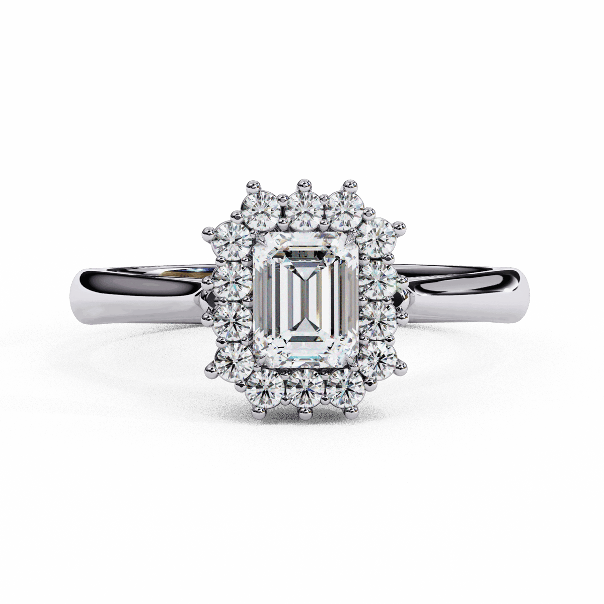 0.5 Carat Emerald Timeless Solitaire Ring in Moissanite | House of Estara