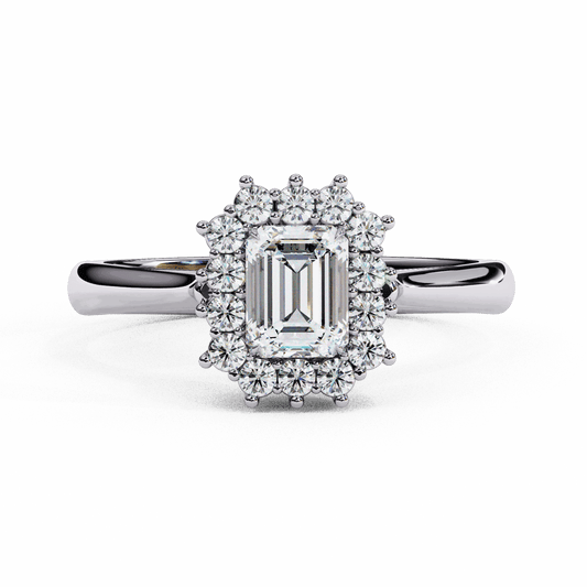 0.5 Carat Emerald Timeless Solitaire Ring in Moissanite | House of Estara