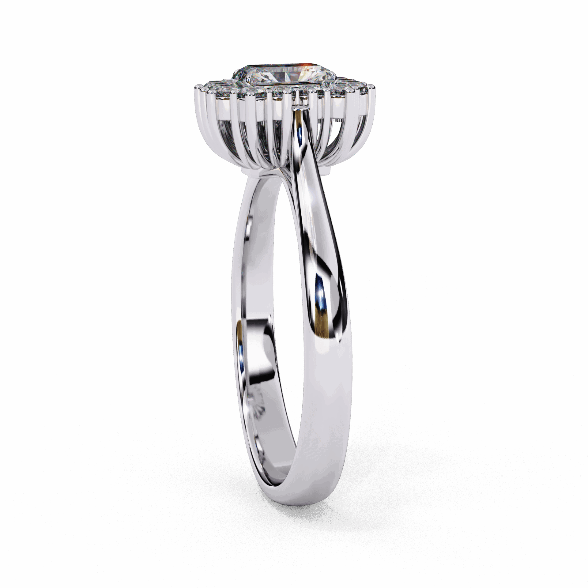0.5 Carat Emerald Timeless Solitaire Ring in Moissanite | House of Estara