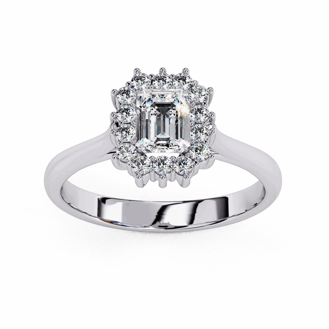 0.5 Carat Emerald Timeless Solitaire Ring in Moissanite | House of Estara