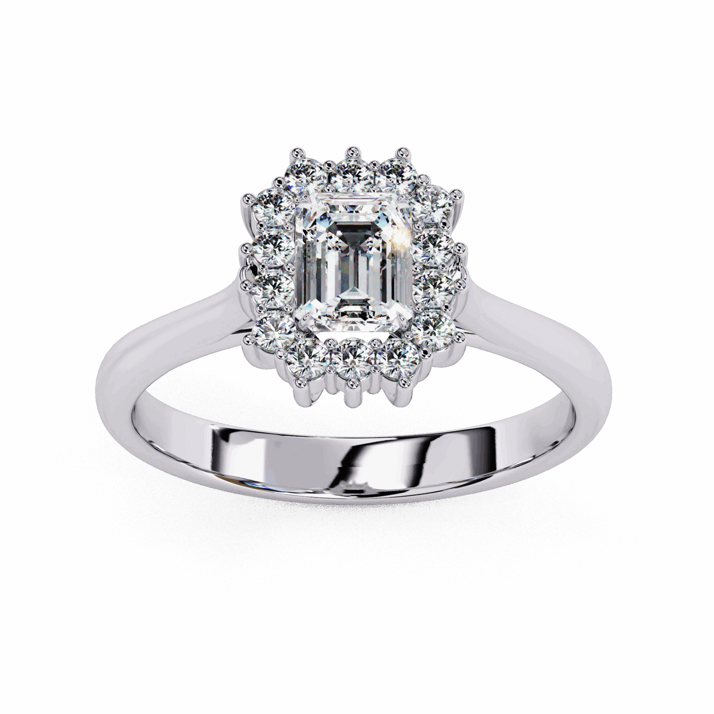 0.5 Carat Emerald Timeless Solitaire Ring in Moissanite | House of Estara