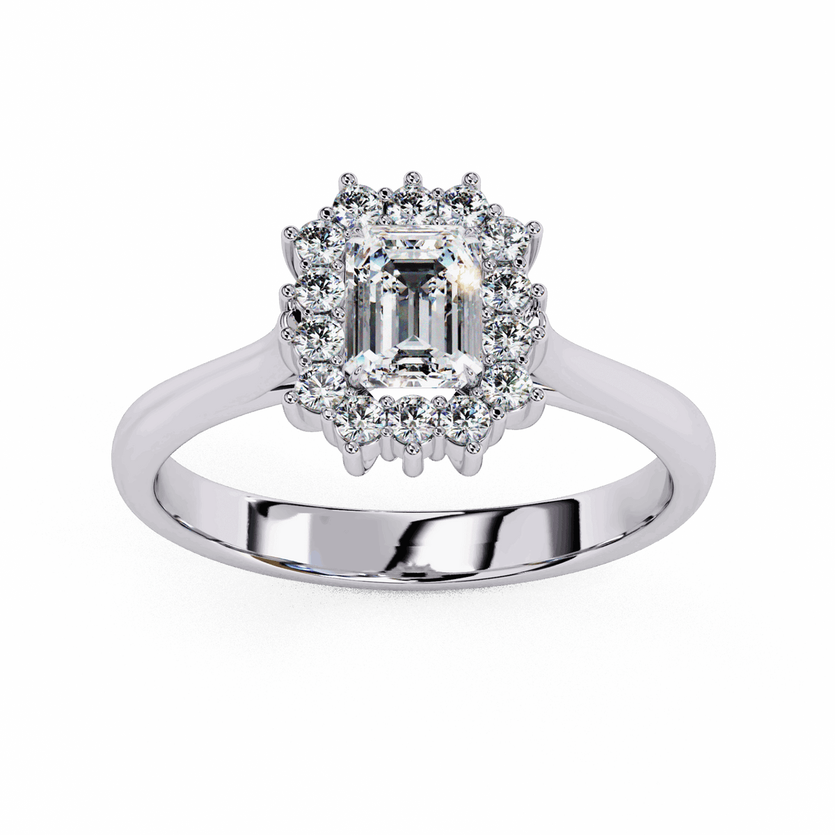 0.5 Carat Emerald Timeless Solitaire Ring in Moissanite | House of Estara
