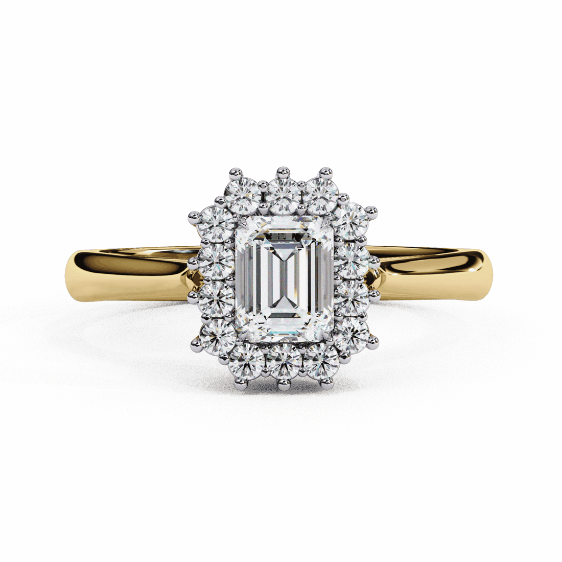 0.5 Carat Emerald Timeless Solitaire Ring in Moissanite | House of Estara