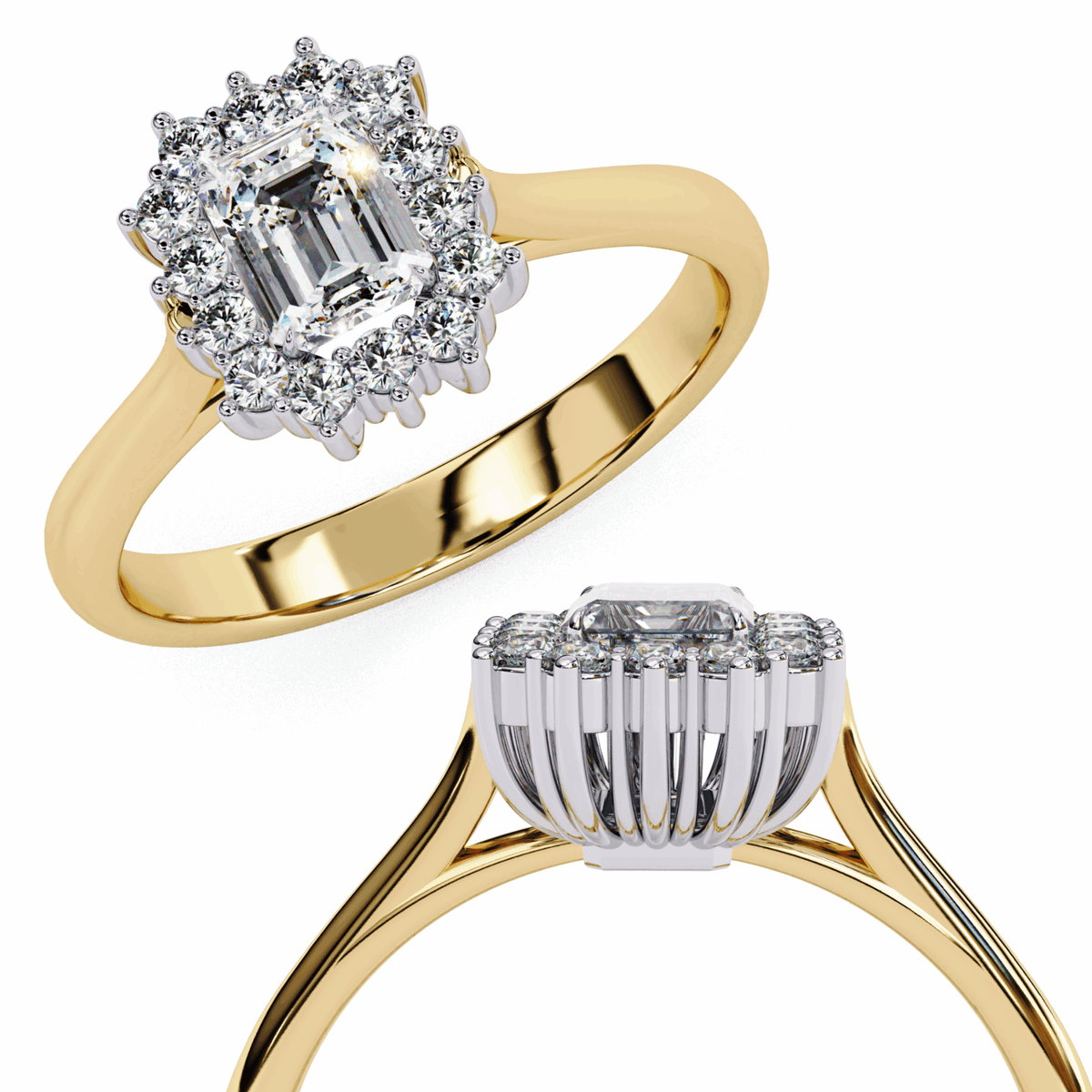 0.5 Carat Emerald Timeless Solitaire Ring in Moissanite | House of Estara