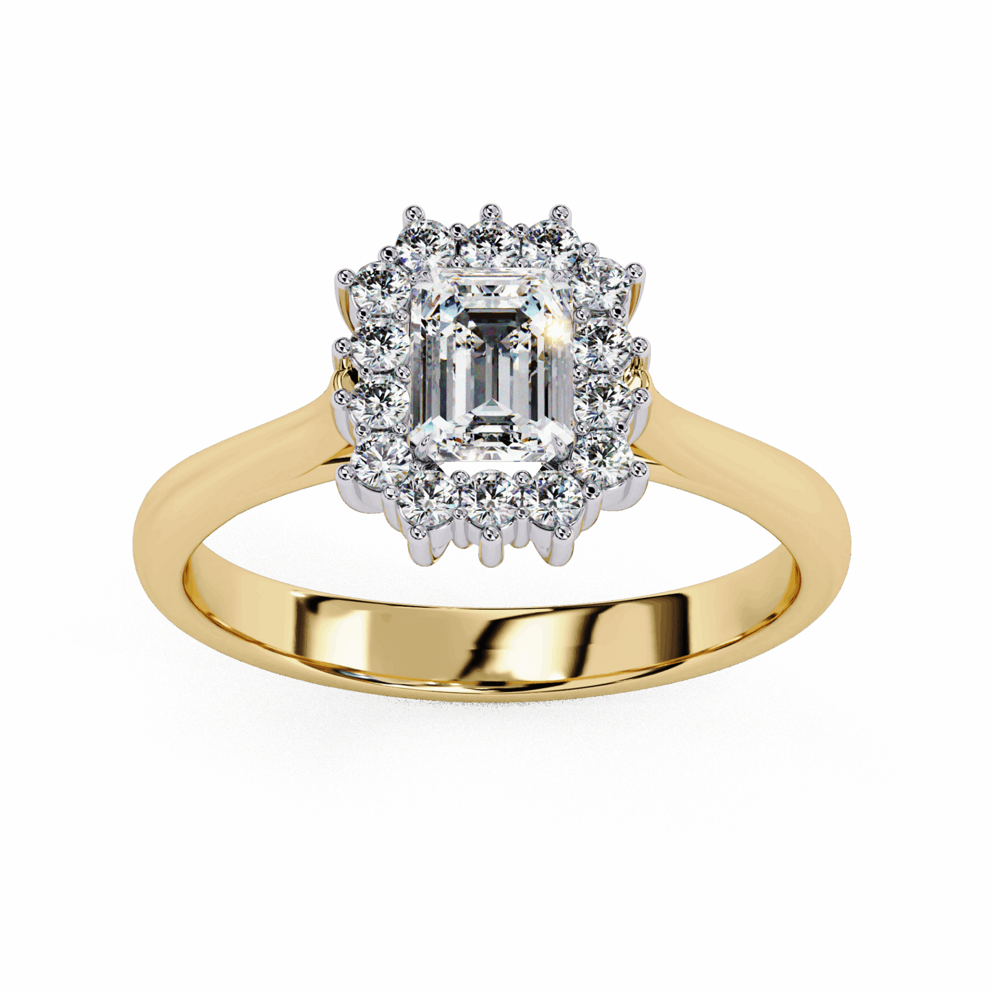0.5 Carat Emerald Timeless Solitaire Ring in Moissanite | House of Estara