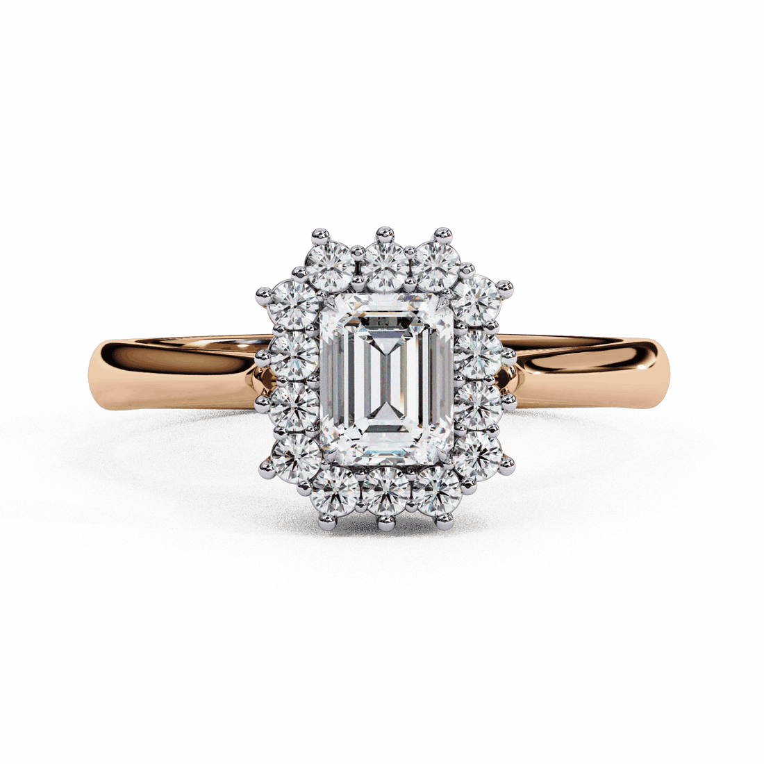 0.5 Carat Emerald Timeless Solitaire Ring in Moissanite | House of Estara