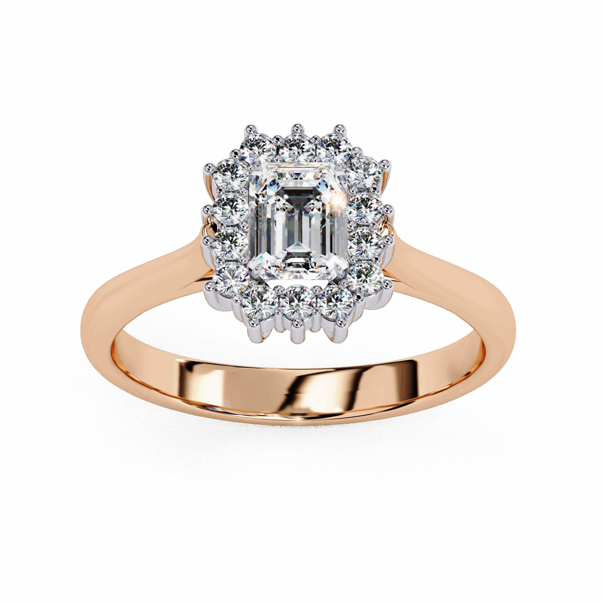 0.5 Carat Emerald Timeless Solitaire Ring in Moissanite | House of Estara