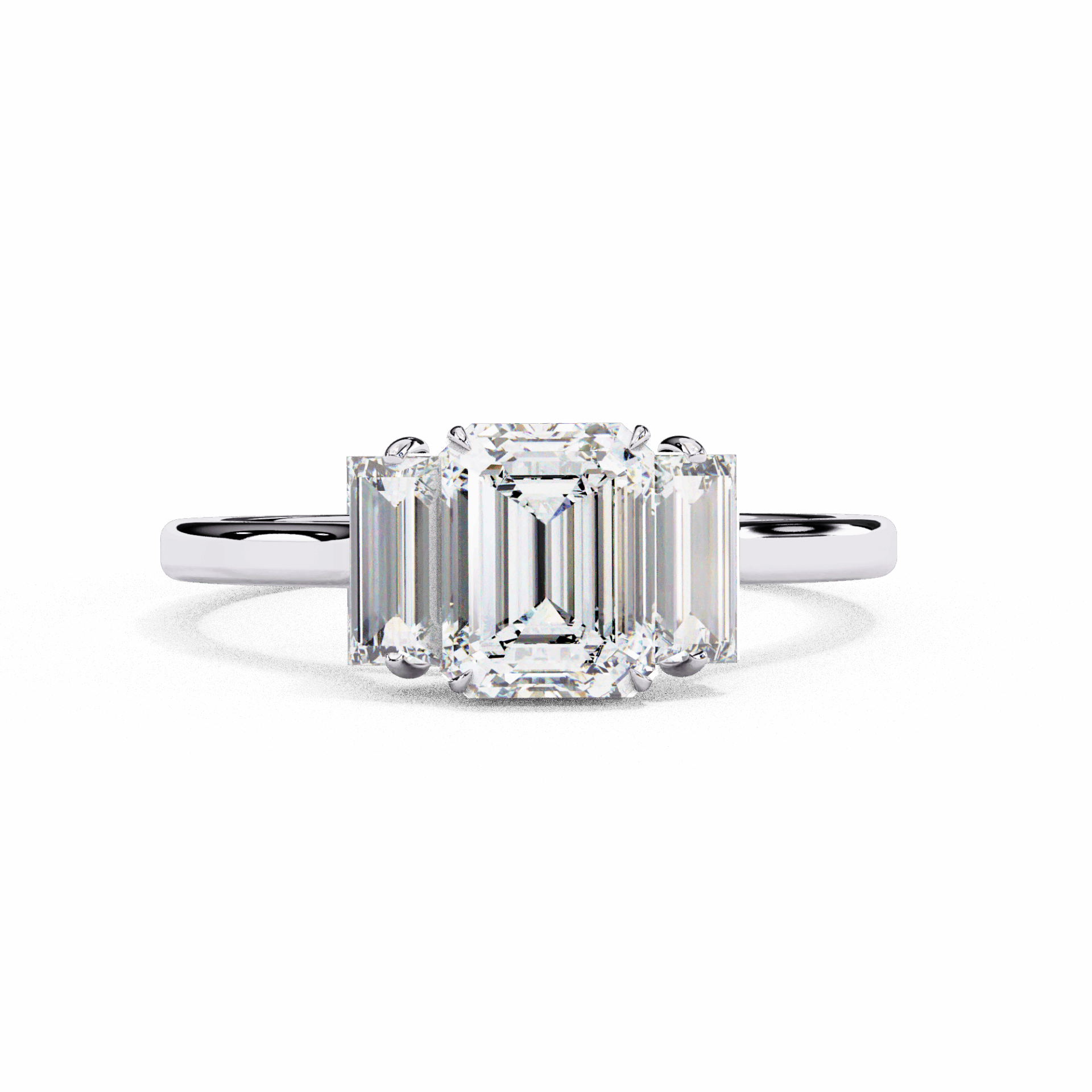 1.5 Carat Emerald Timeless Bond Solitaire Ring in Moissanite | House of Estara