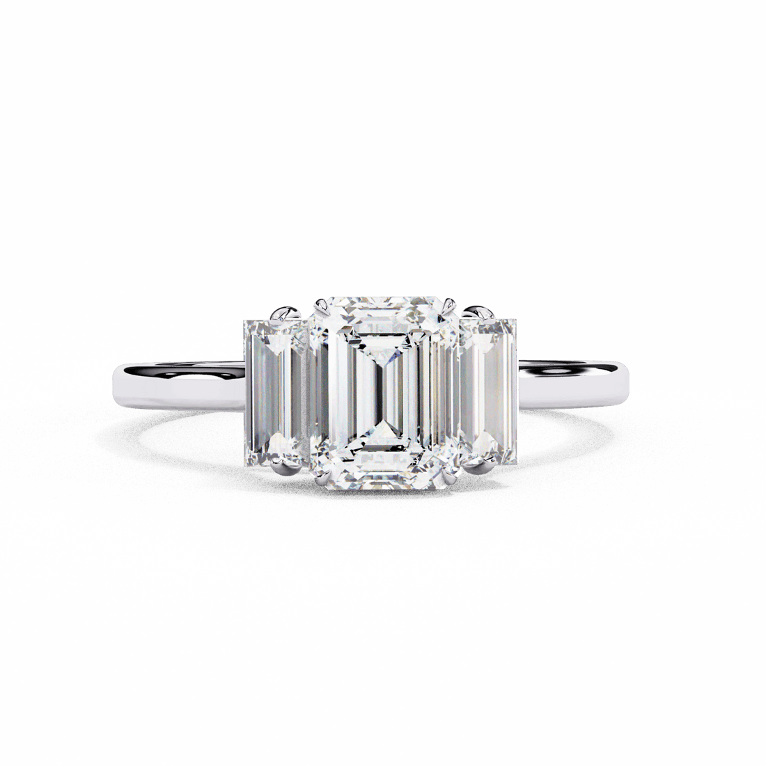 1.5 Carat Emerald Timeless Bond Solitaire Ring in Moissanite | House of Estara