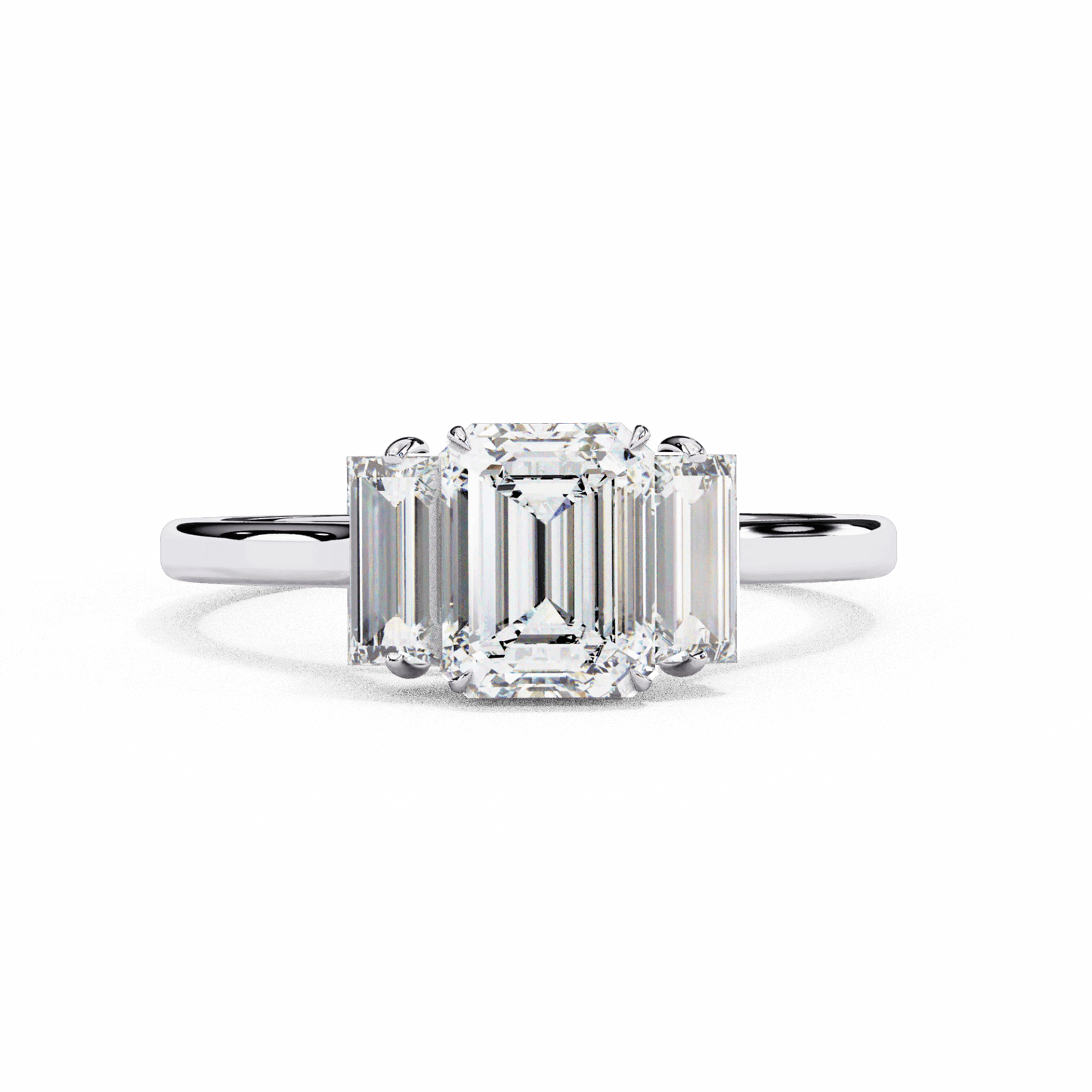 1.5 Carat Emerald Timeless Bond Solitaire Ring in Moissanite | House of Estara