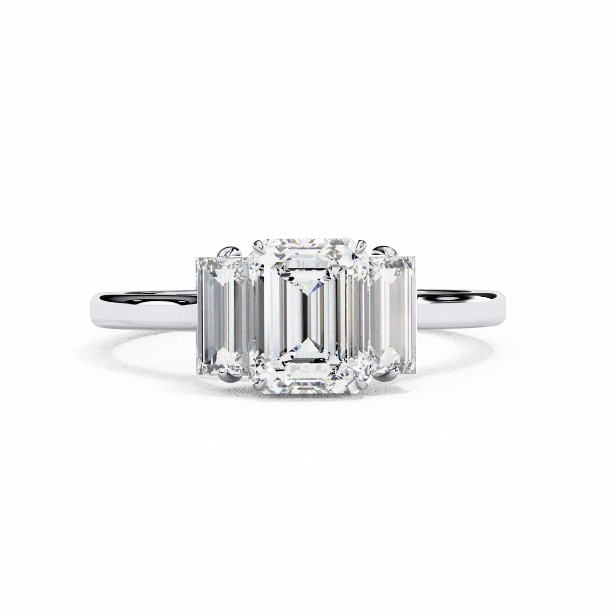 1.5 Carat Emerald Timeless Bond Solitaire Ring in Moissanite | House of Estara