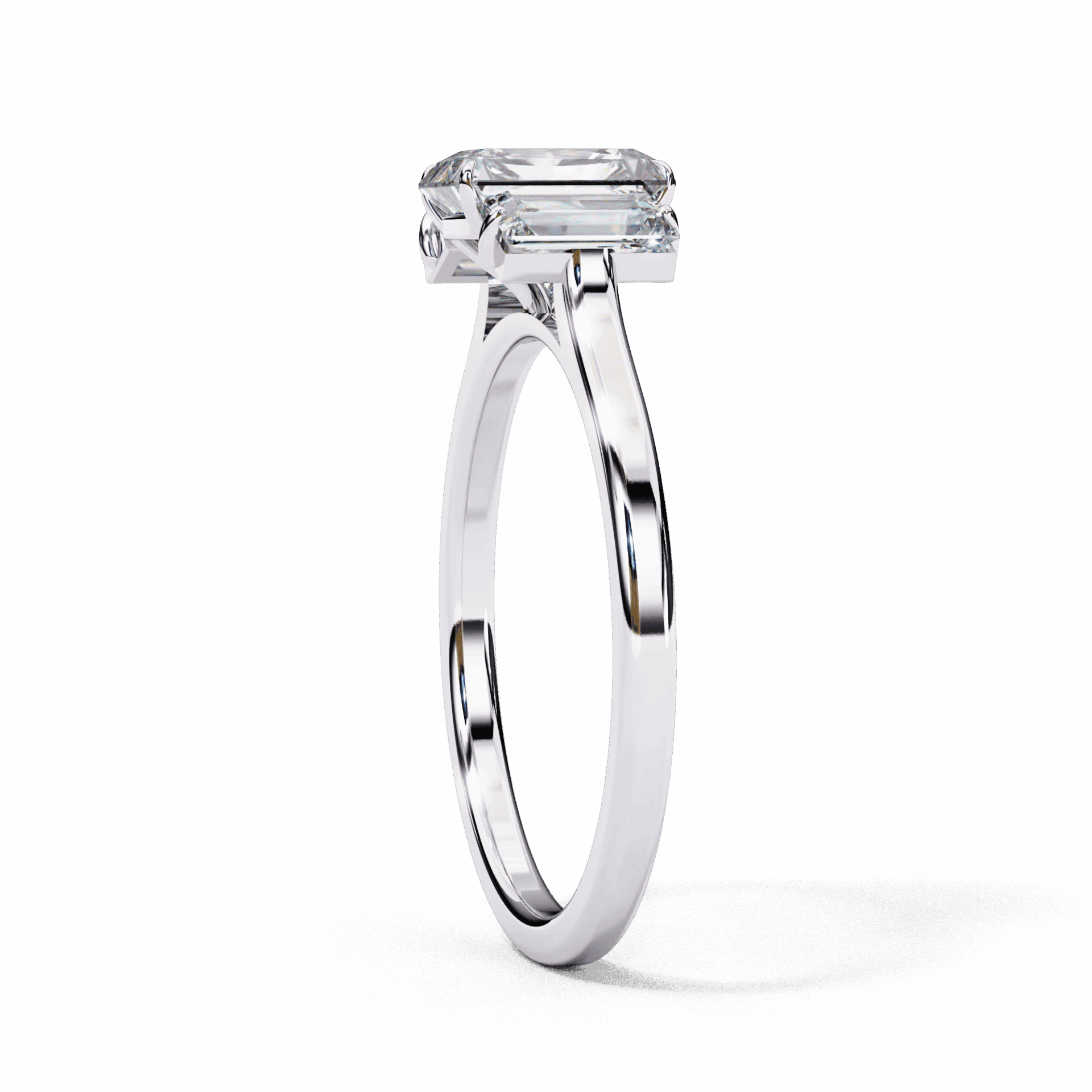 1.5 Carat Emerald Timeless Bond Solitaire Ring in Moissanite | House of Estara
