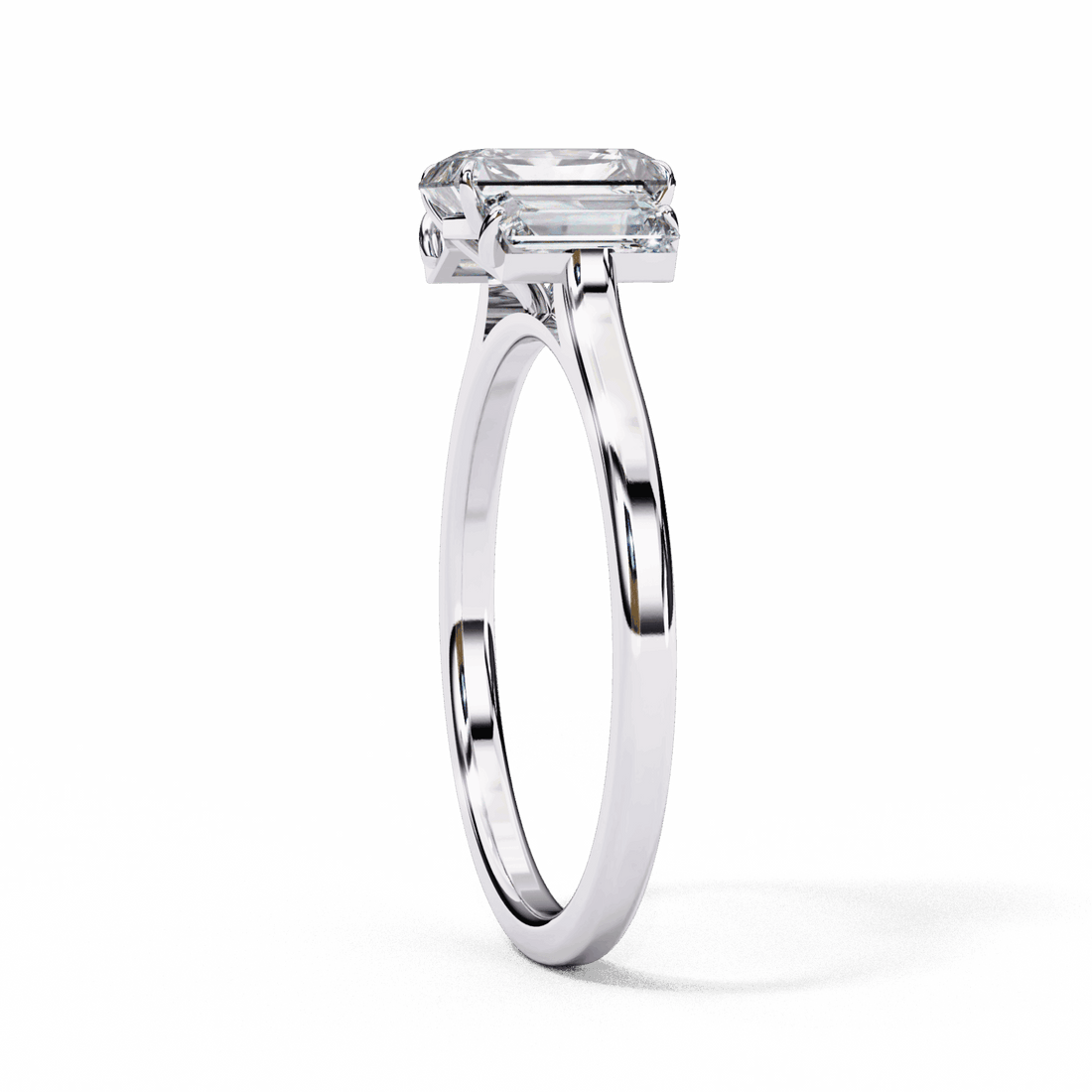 1.5 Carat Emerald Timeless Bond Solitaire Ring in Moissanite | House of Estara