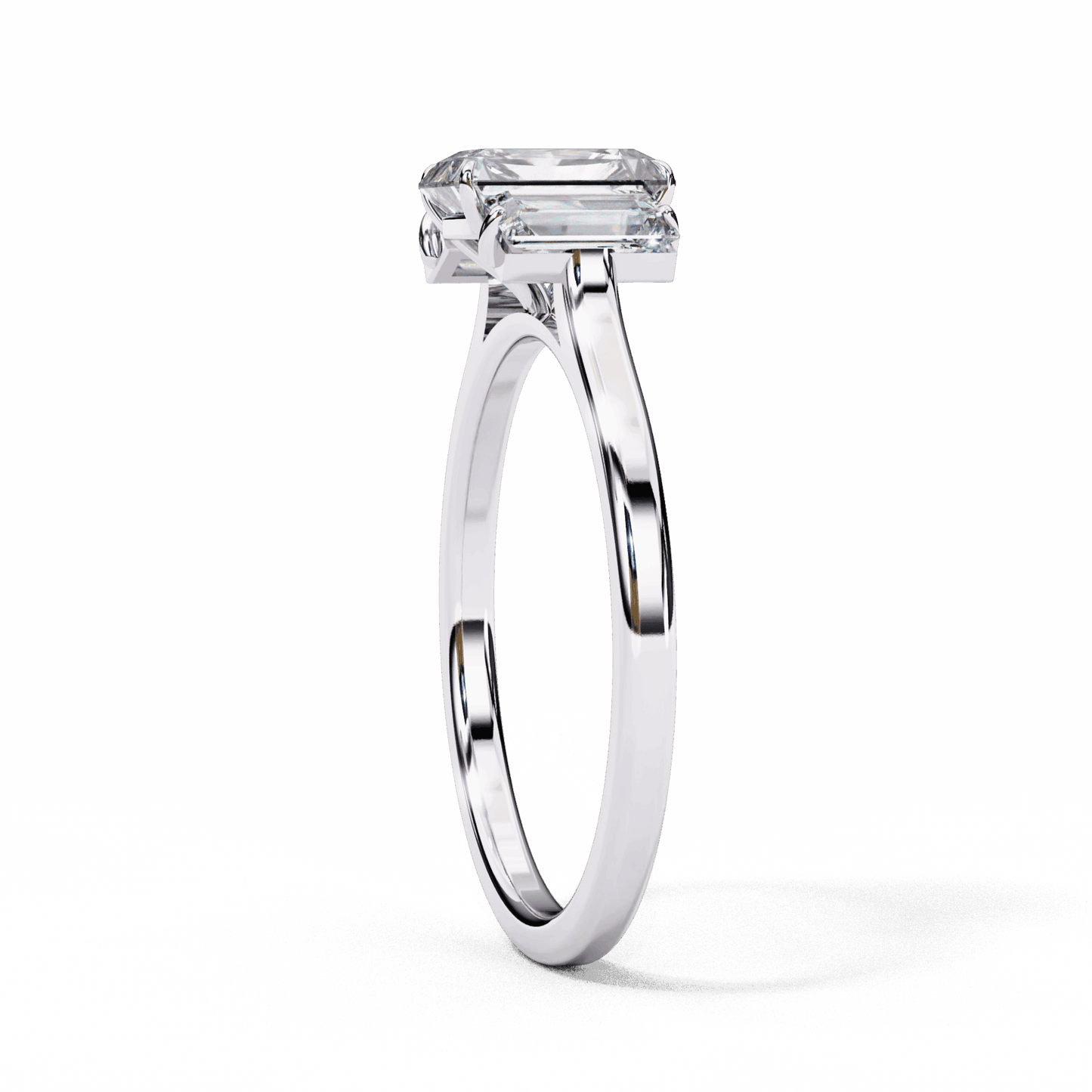 1.5 Carat Emerald Timeless Bond Solitaire Ring in Moissanite | House of Estara