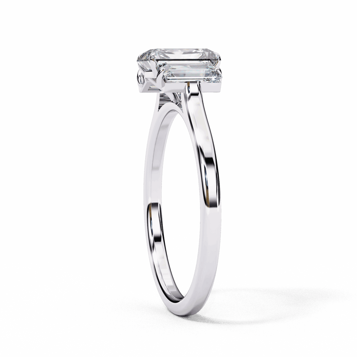 1.5 Carat Emerald Timeless Bond Solitaire Ring in Moissanite | House of Estara