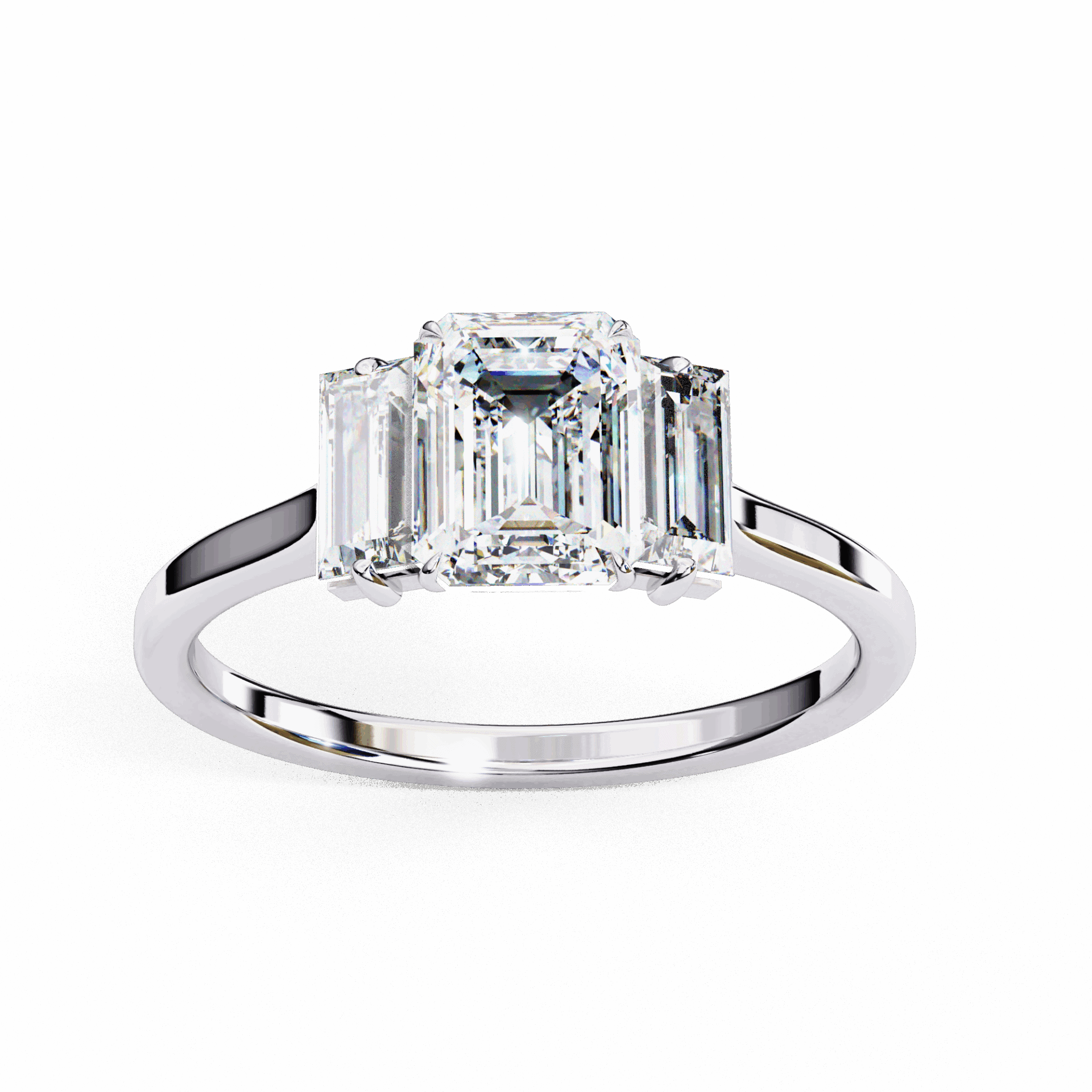 1.5 Carat Emerald Timeless Bond Solitaire Ring in Moissanite | House of Estara