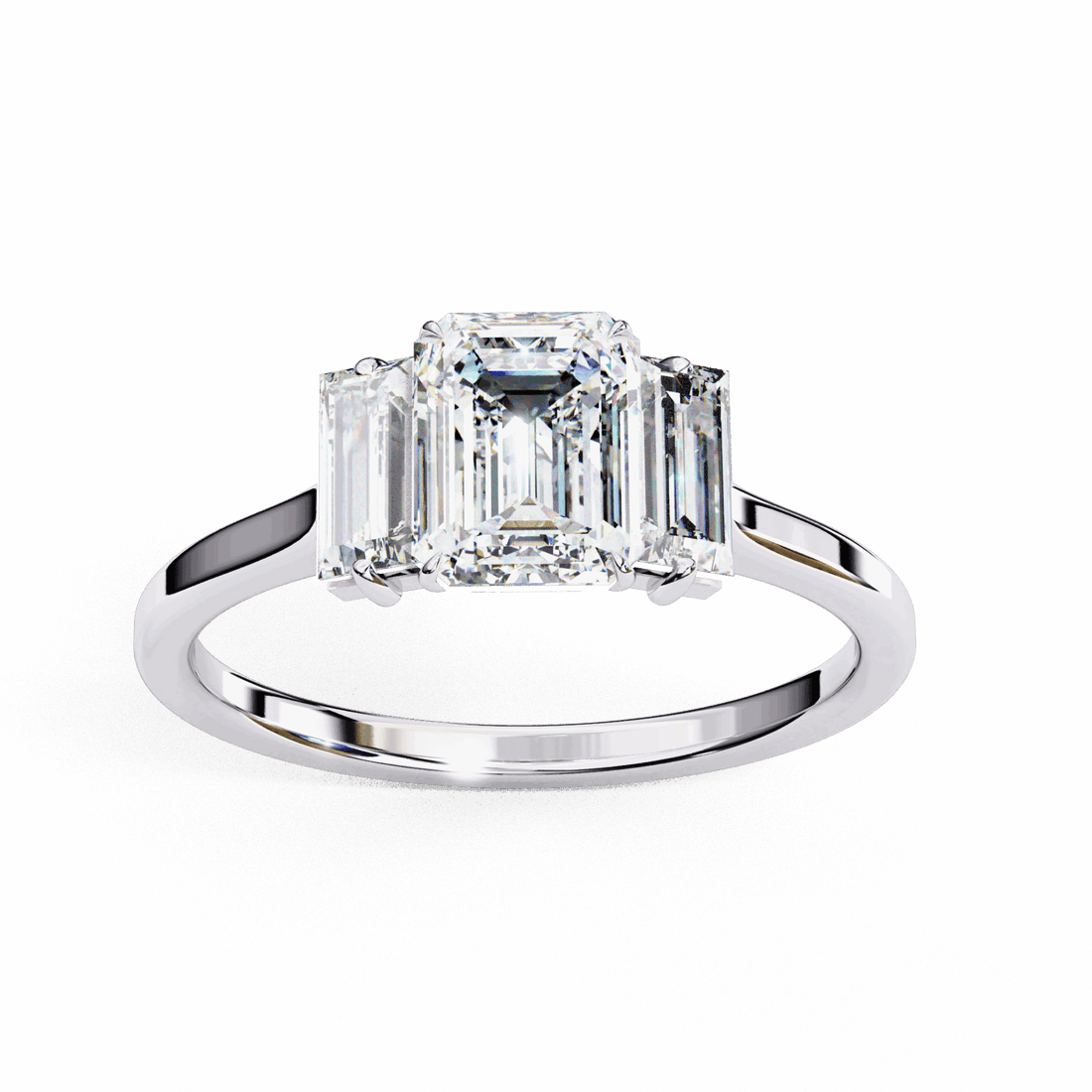 1.5 Carat Emerald Timeless Bond Solitaire Ring in Moissanite | House of Estara