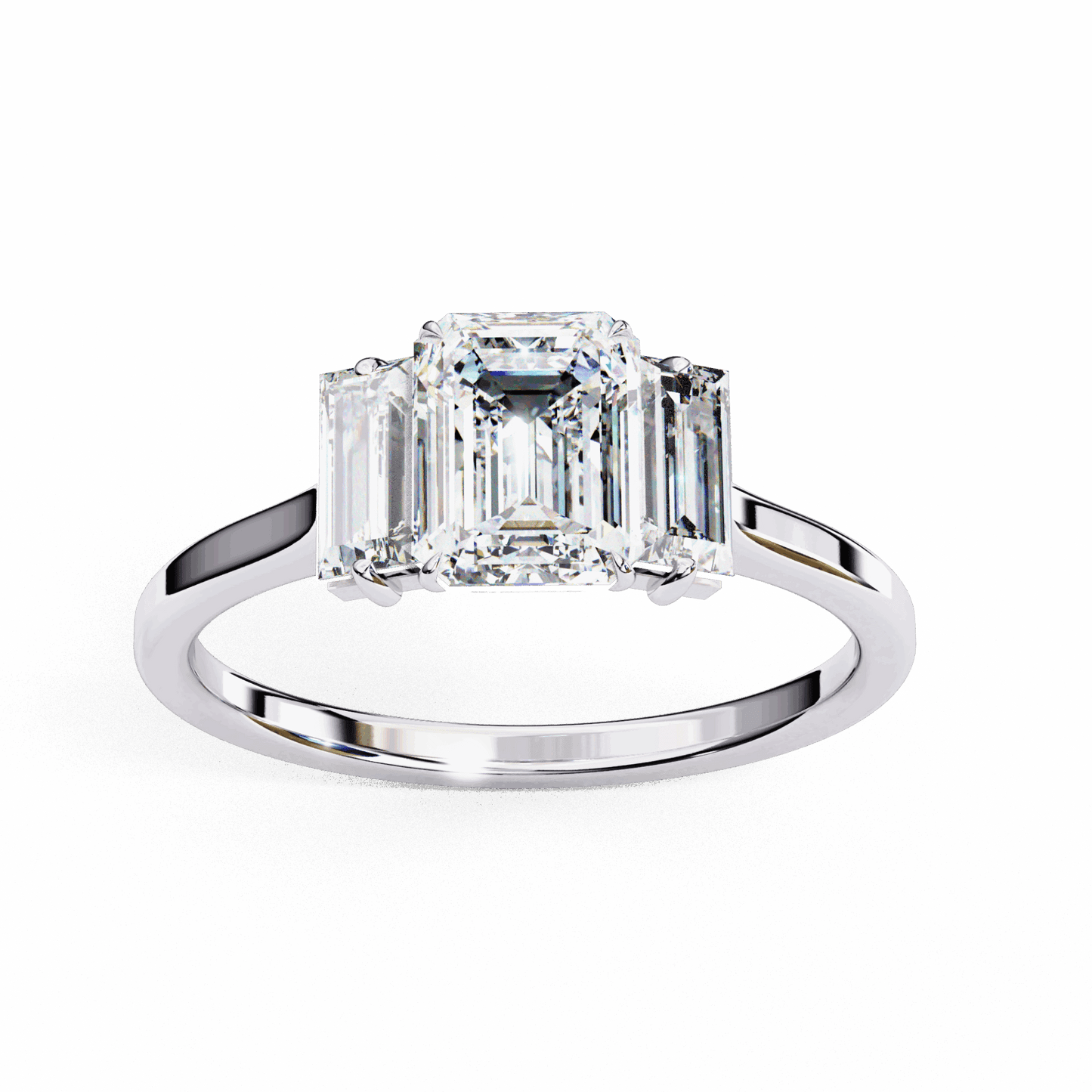1.5 Carat Emerald Timeless Bond Solitaire Ring in Moissanite | House of Estara