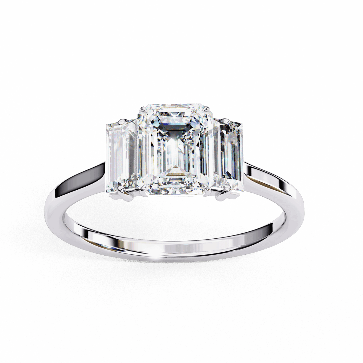 1.5 Carat Emerald Timeless Bond Solitaire Ring in Moissanite | House of Estara