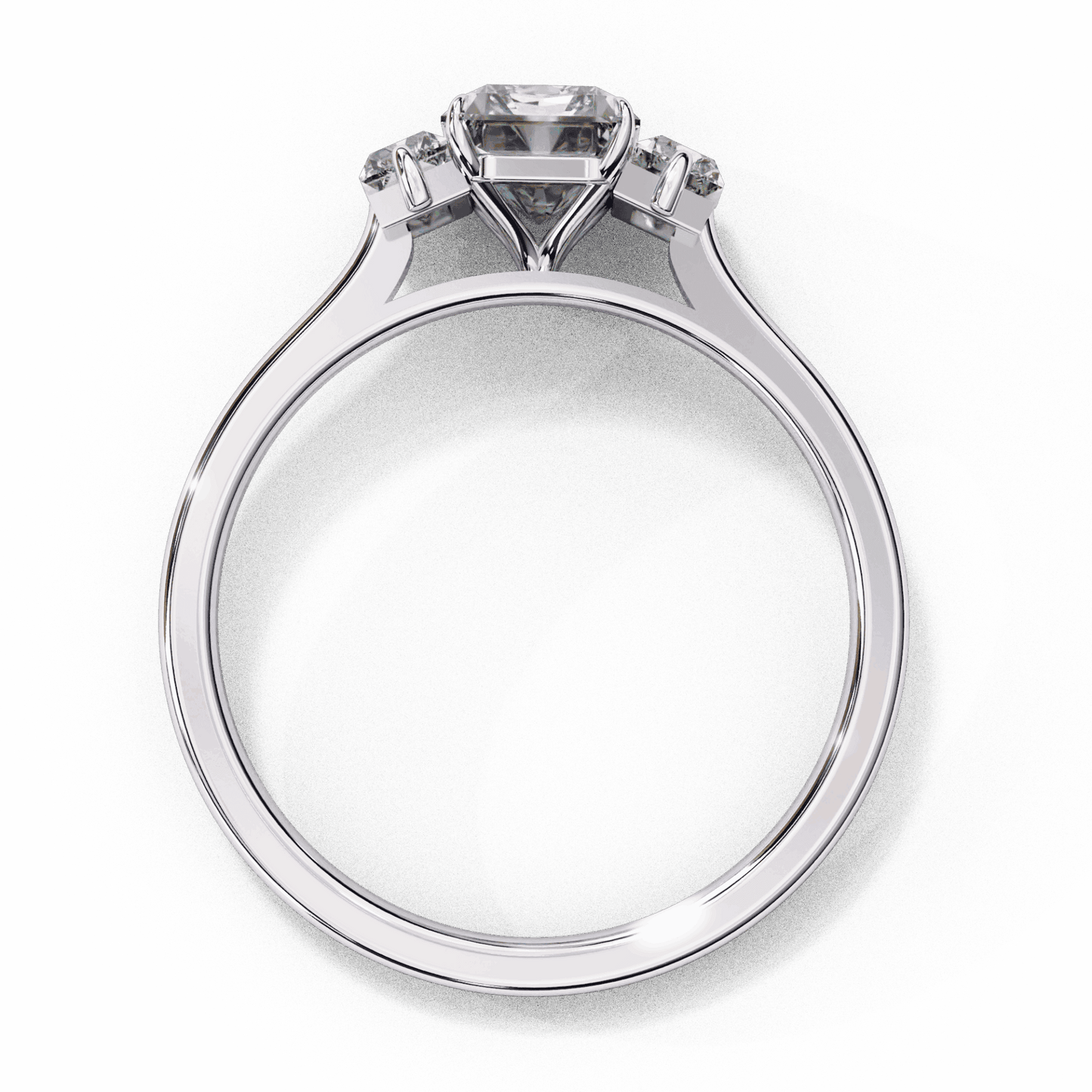 1.5 Carat Emerald Timeless Bond Solitaire Ring in Moissanite | House of Estara