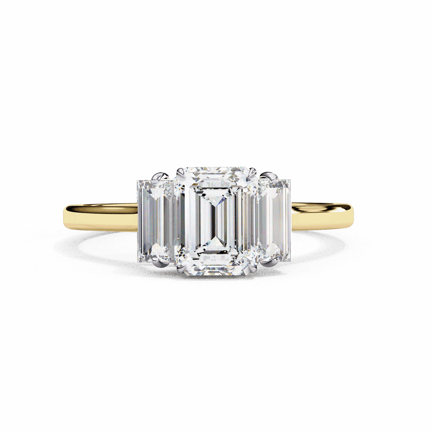 1.5 Carat Emerald Timeless Bond Solitaire Ring in Moissanite | House of Estara