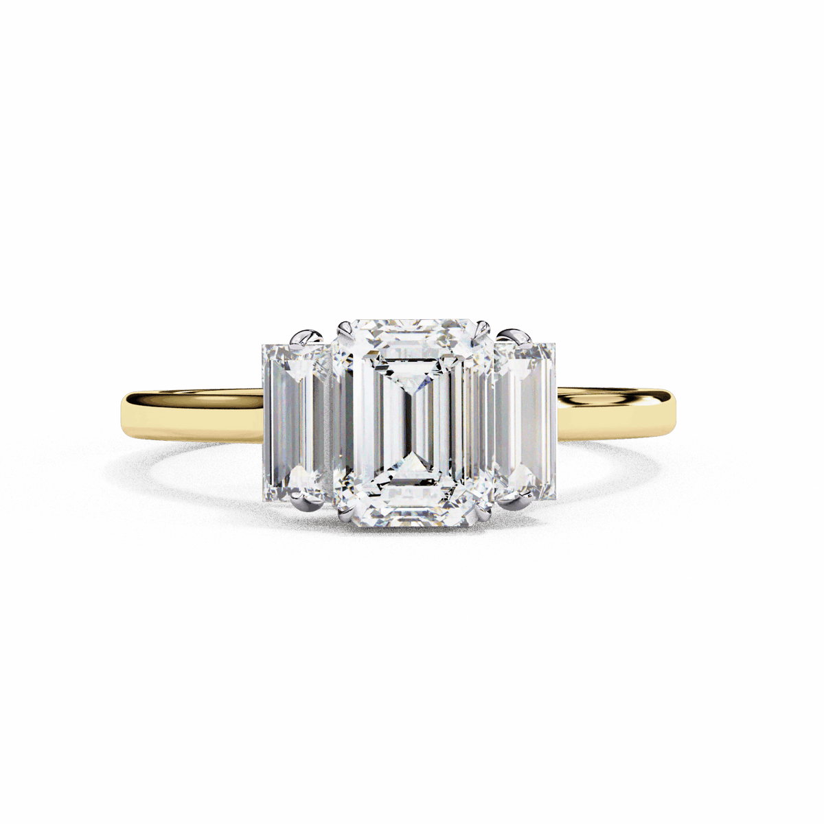 1.5 Carat Emerald Timeless Bond Solitaire Ring in Moissanite | House of Estara