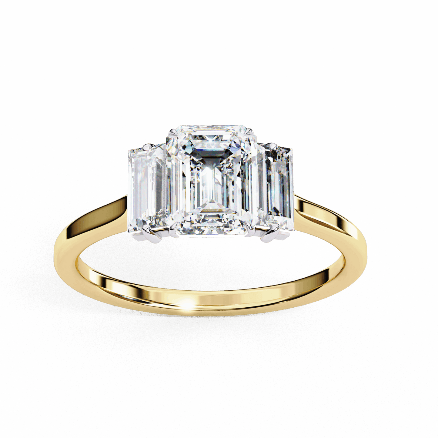 1.5 Carat Emerald Timeless Bond Solitaire Ring in Moissanite | House of Estara