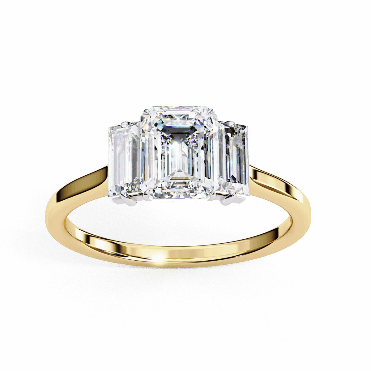 1.5 Carat Emerald Timeless Bond Solitaire Ring in Moissanite | House of Estara