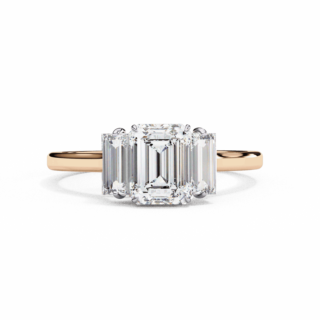 1.5 Carat Emerald Timeless Bond Solitaire Ring in Moissanite | House of Estara