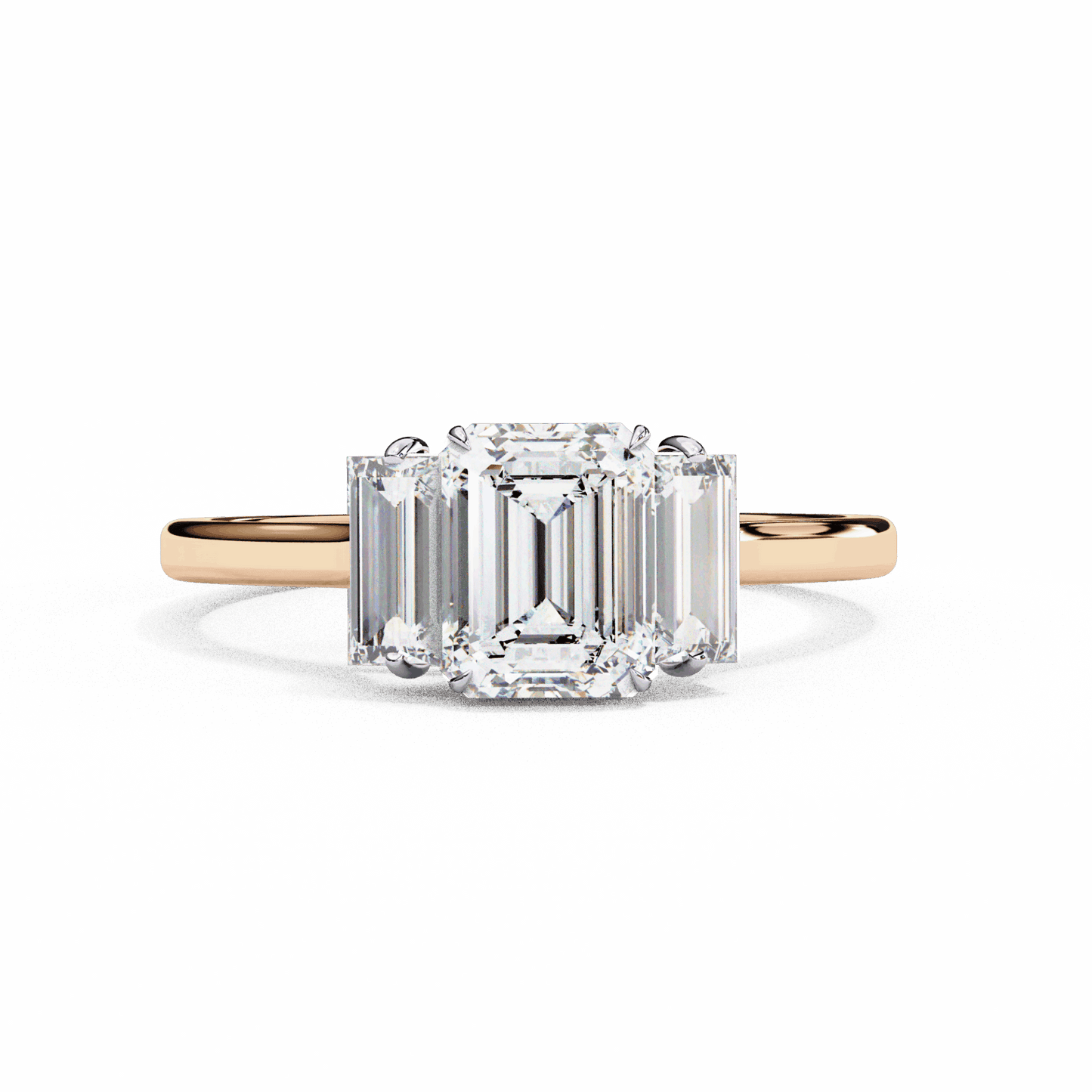 1.5 Carat Emerald Timeless Bond Solitaire Ring in Moissanite | House of Estara