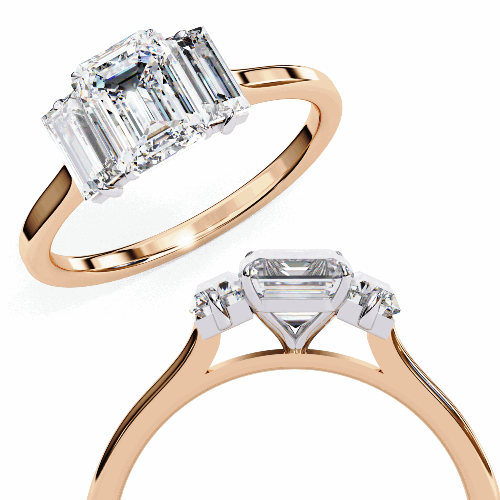 1.5 Carat Emerald Timeless Bond Solitaire Ring in Moissanite | House of Estara